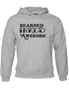 Men's Bearded, Inked & Awesome Hoodie