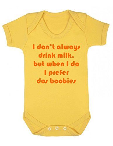 I Don't Always Drink Milk Short Sleeve Babygrow
