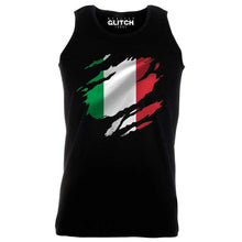 Reality Glitch Torn Italy Flag Mens Vest