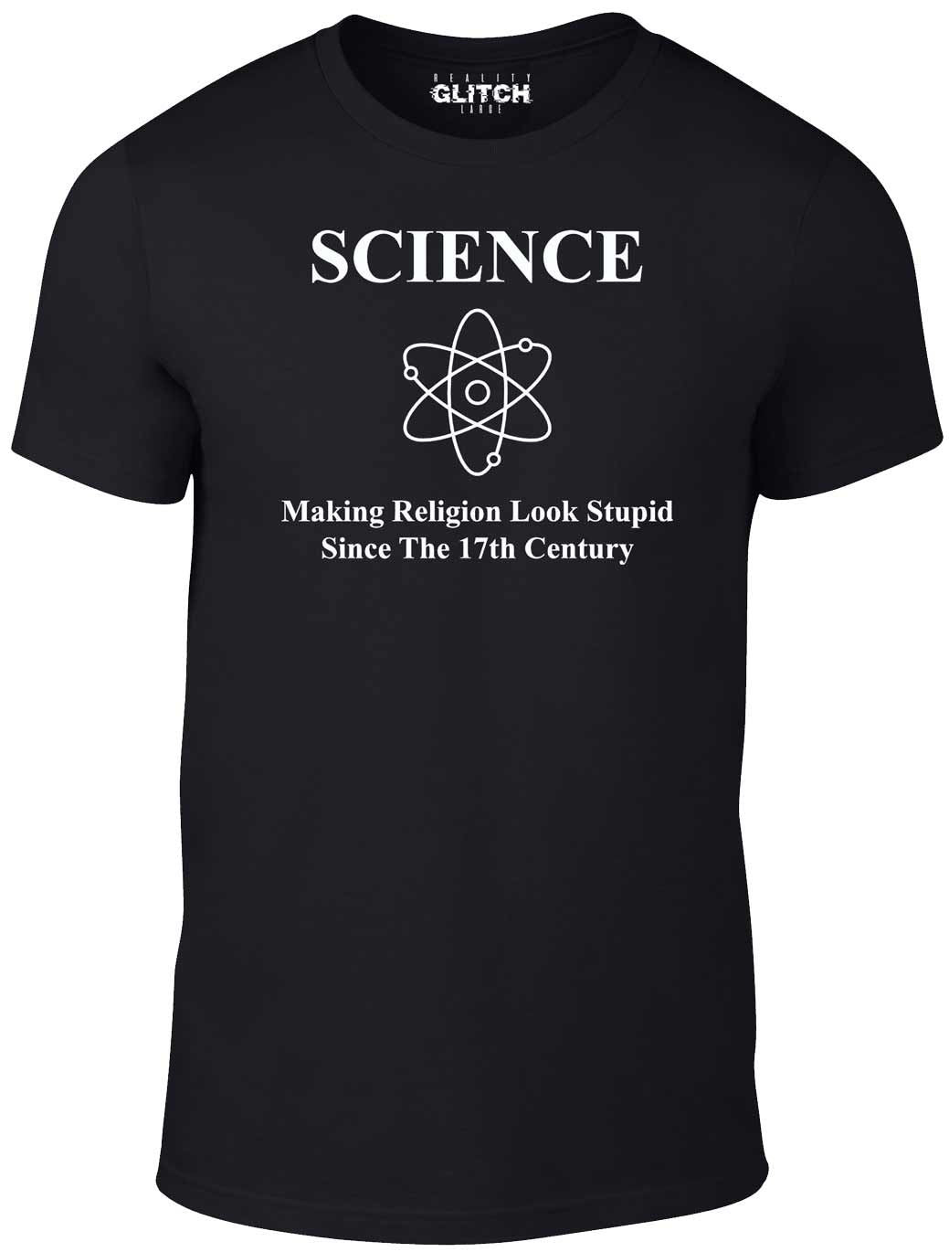 Men's Black T-shirt With a Funny science slogan Printed Design