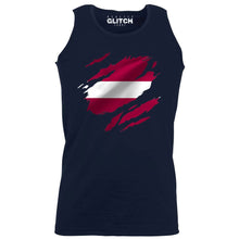 Reality Glitch Torn Latvia Flag Mens Vest