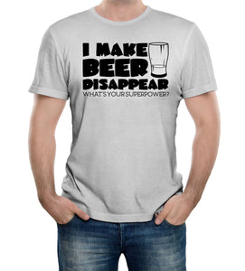 Reality Glitch I Make Beer Disappear Mens T-Shirt