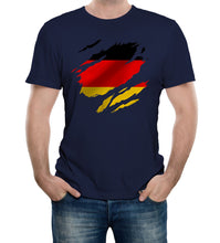 Reality Glitch Torn Germany Flag Mens T-Shirt