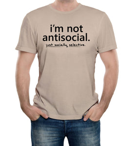 Reality Glitch I'm Not Antisocial Mens T-Shirt