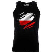 Reality Glitch Torn Poland Flag Mens Vest