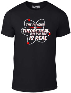 Men's Black T-shirt With a Funny Physics slogan Printed Design