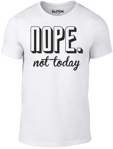 Men's White T-shirt With a funny slogan Printed Design