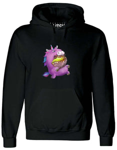 Reality Glitch Unicorn Frog Suit Mens Hoodie
