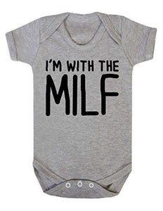 I'm With The Milf Short Sleeve Babygrow
