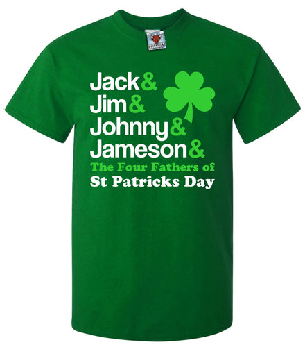 Men's Bottle Green T-shirt With a drunken man Printed Design