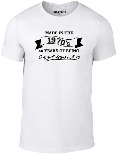 Men's White T-shirt With a  Printed Design