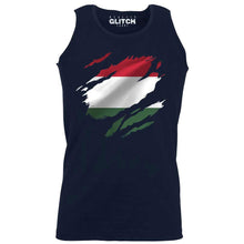 Reality Glitch Torn Hungary Flag Mens Vest