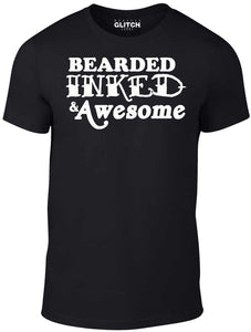 Men's Bearded, Inked & Awesome T-Shirt