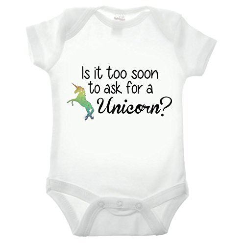 Is It Too Soon To Ask For A Unicorn Short Sleeve Babygrow