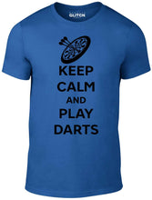 Men's Royal Blue T-shirt With a Dart Board Printed Design