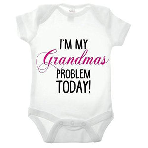 I'm My Grandmas Problem Short Sleeve Babygrow