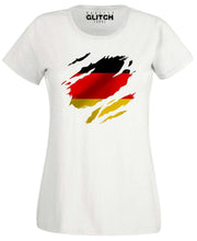 Reality Glitch Torn Germany Flag Womens T-Shirt