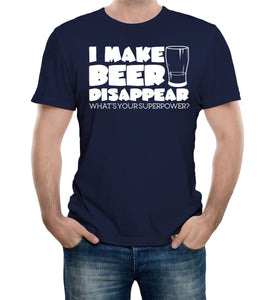 Reality Glitch I Make Beer Disappear Mens T-Shirt