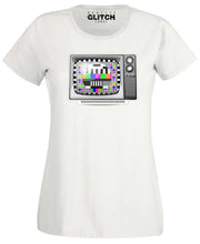 Reality Glitch TV Error Test Card Colours Womens T-Shirt