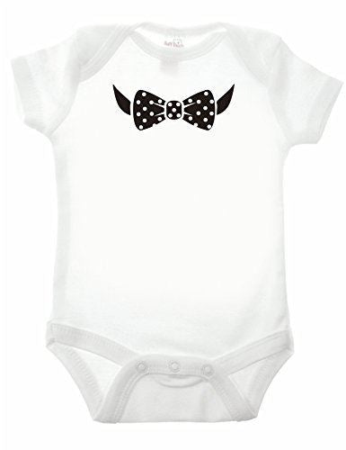 Black Bow Tie Short Sleeve Babygrow