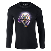 Reality Glitch Space Tiger Mens T-Shirt - Long Sleeve
