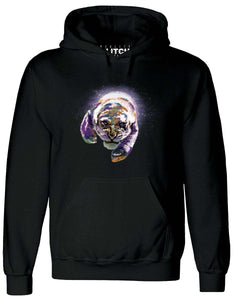 Reality Glitch Space Tiger Mens Hoodie