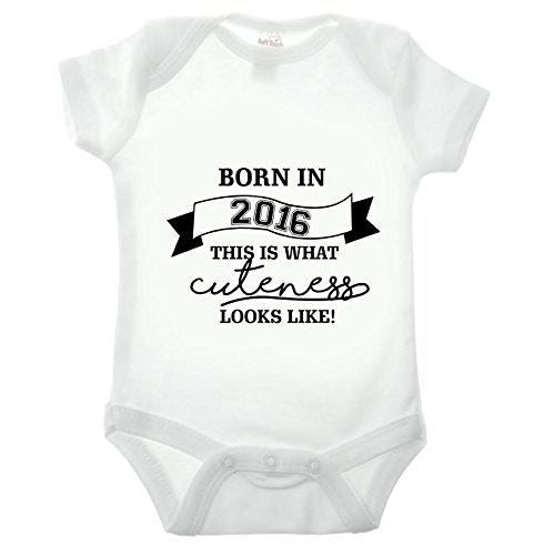 Cutness Looks Like 2016 White Short Sleeve Babygrow