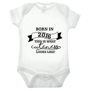 Cutness Looks Like 2016 White Short Sleeve Babygrow