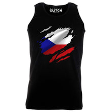 Reality Glitch Torn Czech Republic Flag Mens Vest