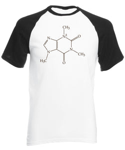 Reality Glitch Caffeine Molecule Mens Baseball Shirt