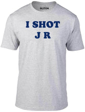 Men's Black T-Shirt With a  I shot JR Slogan from Dallas Printed Design