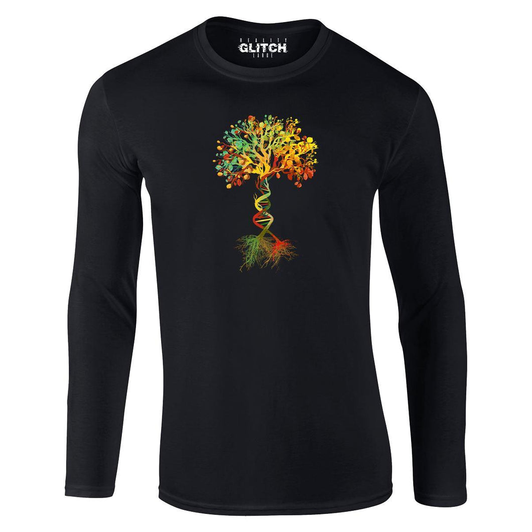Reality Glitch Tree of Life Mens T-Shirt - Long Sleeve