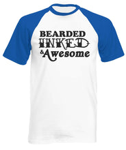 Men's Bearded, Inked & Awesome Baseball Shirt Short Sleeve
