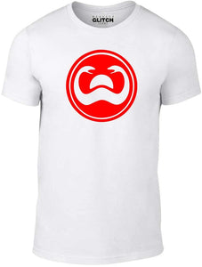 Men's White T-shirt With a Red Tower Of Serpents Printed Design