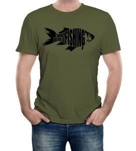 Reality Glitch I Would Rather Be Fishing Mens T-Shirt