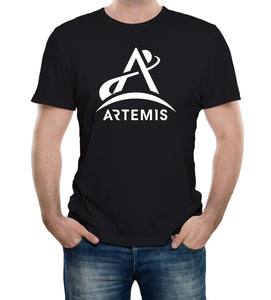Reality Glitch NASA Artemis Space Mission Logo Mens T-Shirt