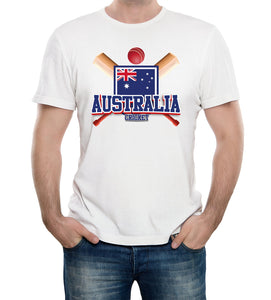 Reality Glitch Australia Cricket Supporter Flag Mens T-Shirt