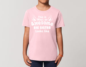 Reality Glitch This is What an Awesome Big Sister Looks Like Kids T-Shirt