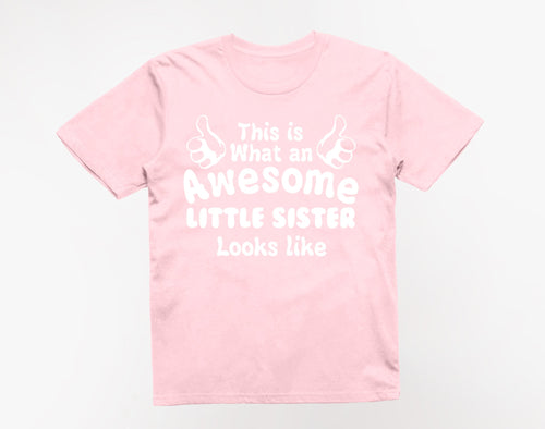 Reality Glitch This is What an Awesome Little Sister Looks Like Kids T-Shirt