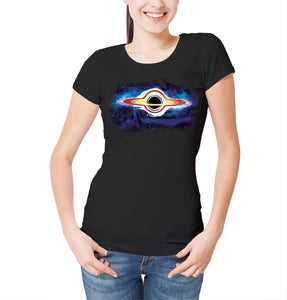 Reality Glitch Black Hole Event Horizon Womens T-Shirt
