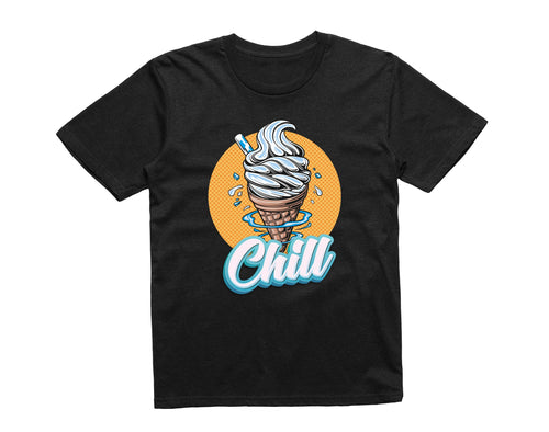 Reality Glitch Blue Ice Cream Chill Summer Holiday Beach Vacation Kids T-Shirt