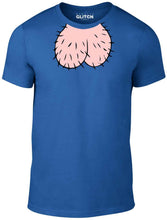 Men's Military Green T-Shirt With a Pair of testicles around the neckline Printed Design