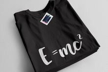 Black Mens T-shirt with E=MC Einsteins Equation Printed Design