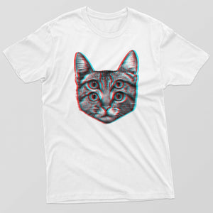 3D Cat Mens T-Shirt