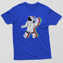 Men's Royal Blue Printed T-Shirt with Funky Spaceman Design