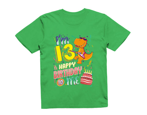 Reality Glitch I'm Thirteen Happy Thirteenth Birthday  Kids T-Shirt