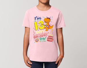Reality Glitch I'm Thirteen Happy Thirteenth Birthday  Kids T-Shirt