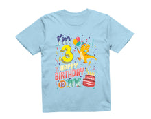 Reality Glitch I'm Three Happy Third Birthday  Kids T-Shirt