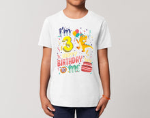 Reality Glitch I'm Three Happy Third Birthday  Kids T-Shirt