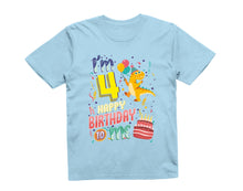 Reality Glitch I'm Four Happy Fourth Birthday  Kids T-Shirt